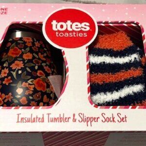Totes Toasties Insulated Tumbler & Slipper Sock Set - New in Box